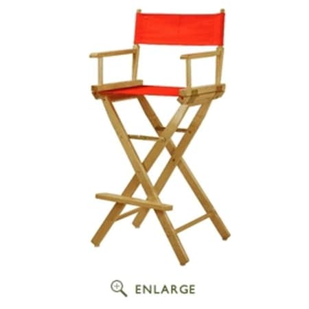 Casual Home Casual Home 230-00-021-19 30 in. Directors Chair Natural Frame with Orange Canvas 230-00/021-19